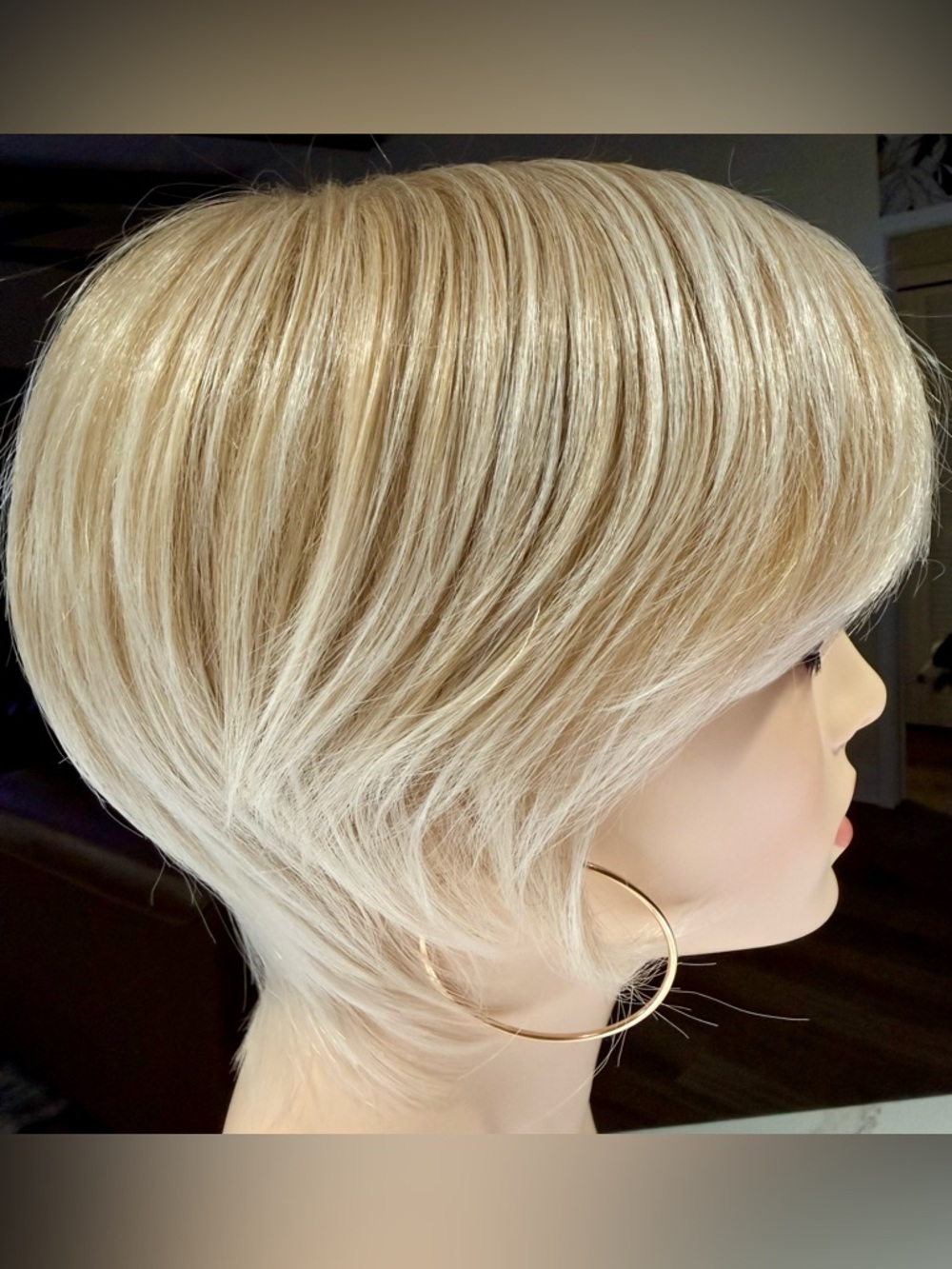 HAIR, Pixie Cut Platinum Blonde Heat Resistant Glueless Lightweight Breathable